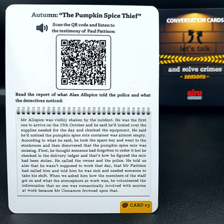 Karty Konwersacyjne - LET'S TALK AND SOLVE CRIMES