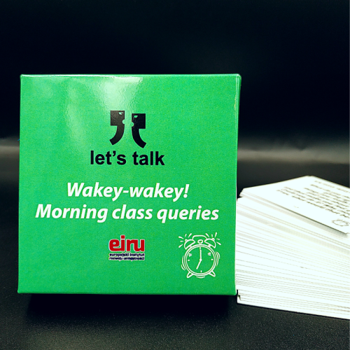 Przejdź do produktu Karty Konwersacyjne - Let's talk mini - Wakey-wakey! Morning class queries