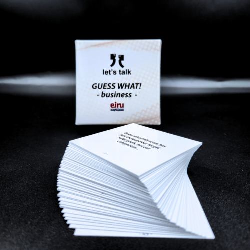 Przejdź do produktu Karty Konwersacyjne - Let's talk mini - GUESS WHAT! - BUSINESS