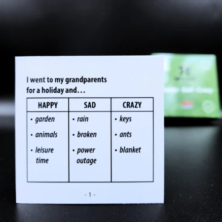 Karty Konwersacyjne - Let's talk mini - HAPPY - SAD - CRAZY