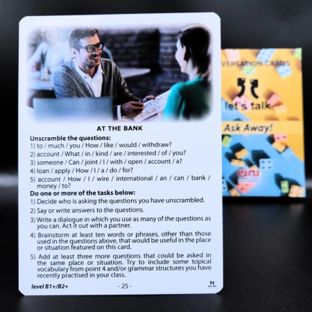 Karty Konwersacyjne - Let's talk - ASK AWAY!