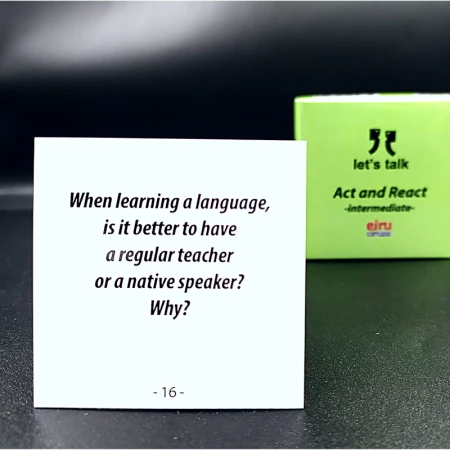 Karty Konwersacyjne - Let's talk mini - Act and React - intermediate