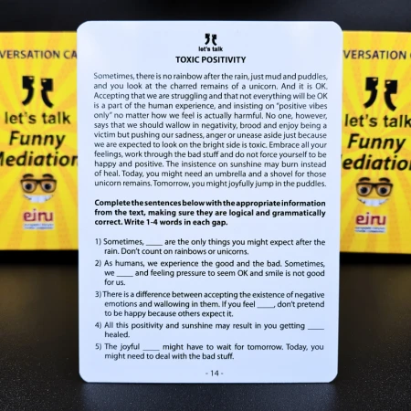 Karty Konwersacyjne - Let's talk - Funny Mediations