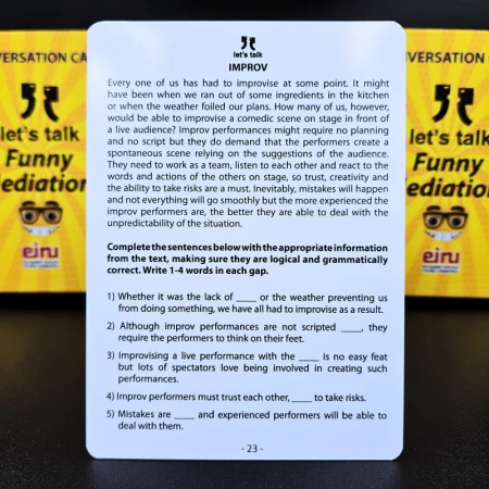 Karty Konwersacyjne - Let's talk - Funny Mediations
