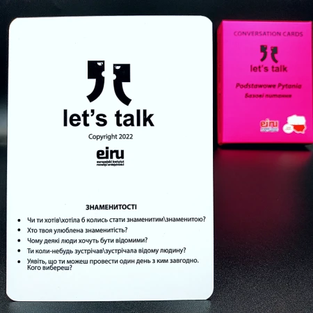 Karty Konwersacyjne - Let's talk - PODSTAWOWE PYTANIA/Базові питання