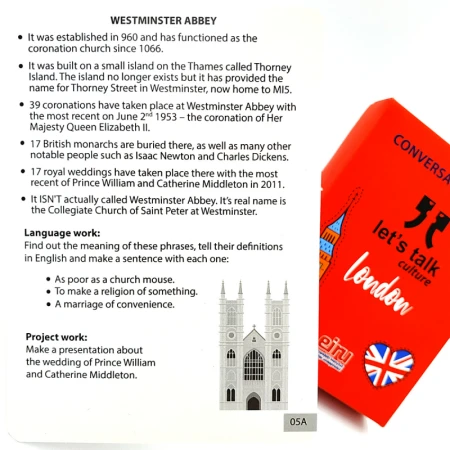 Karty Konwersacyjne - Let's talk culture - LONDON