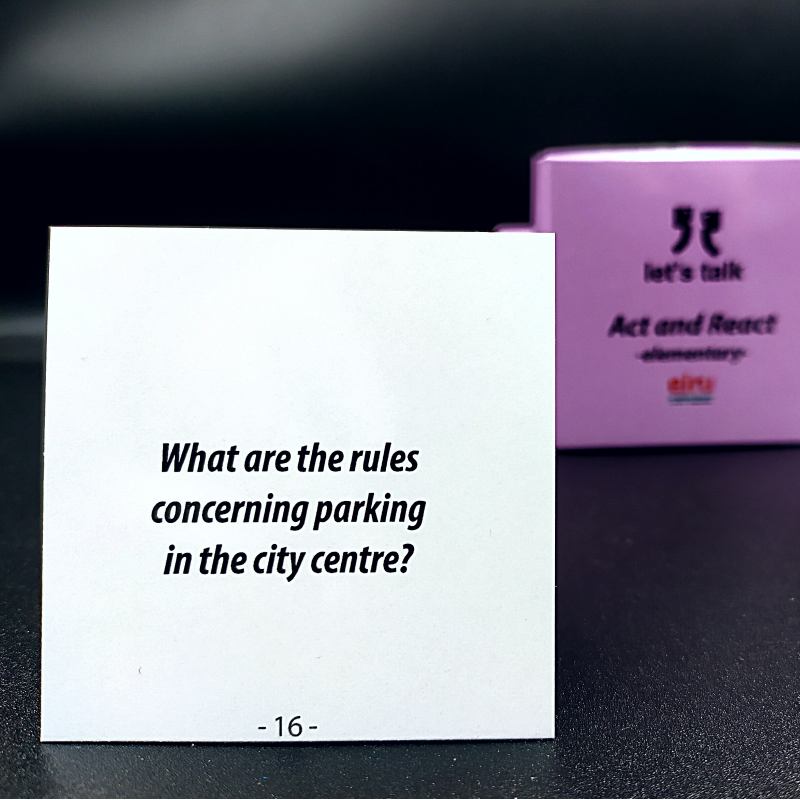 Karty Konwersacyjne - Let's talk mini - Act and React - elementary